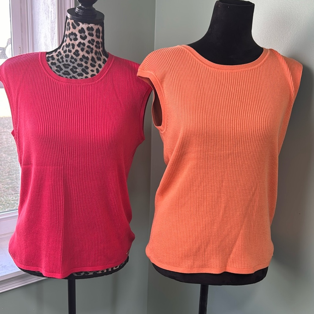 2 Calvin Klein, sleeveless, sweaters, large